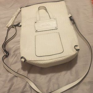 Patricia Nash white woven leather shoulder/cross body bag